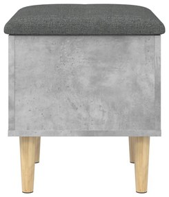 betonszürke szerelt fa tárolópad 42x42x46 cm