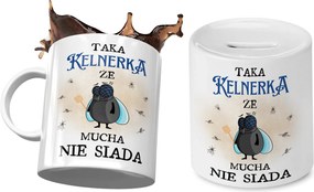 Pincérnőnek Bögre Ajándék persely szett fényképes nyomtatással