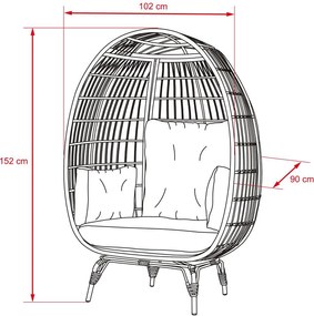 Avenberg ZAIRA kerti fotel, szürke