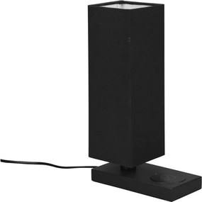 Matt fekete asztali lámpa vezeték nélküli töltővel (magasság 35 cm) Haley – Trio