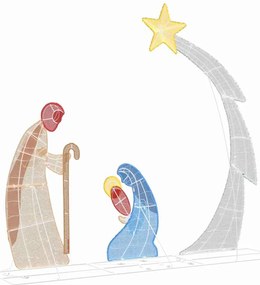 Betlehem Jelenet Meleg fehér 149 x32 x 127.5 cm Poliészter