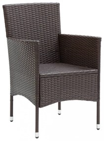 4 db barna kerti polyrattan étkezőszék