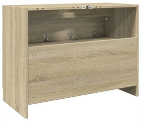 sonoma tölgy színű szerelt fa mosdószekrény 78x37x59 cm