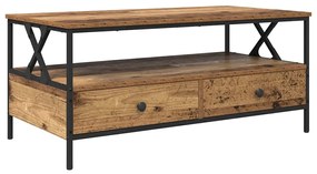 Dohányzóasztal with Drawer Régi fa 100 x 51 x 45 cm Faanyag