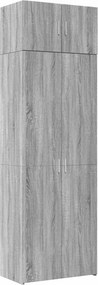 vidaXL szürke sonoma színű szerelt fa tárolószekrény 70x42,5x225 cm