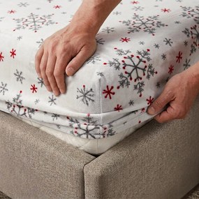 4Home Snowflakes mikroflanel lepedő, 160 x 200 cm