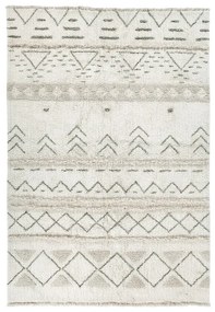 Krémszínű mosható kézi szövésű gyapjú szőnyeg 140x200 cm Lakota Day – Lorena Canals