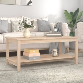 Tömör fenyőfa dohányzóasztal 110 x 55 x 45 cm