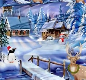 Ágynemű Homa NAVIDAD WINTER 3 részes 140x200 cm