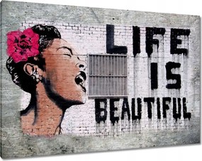 Festmények 100x70 Life is Beautiful Banksy
