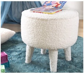 Fehér buklé gyerek puff Moouv – Artie