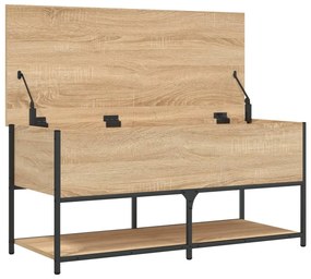 sonoma tölgy színű szerelt fa tárolópad 102x42x46 cm