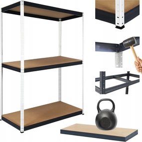 Helios fém tároló állvány 90x100x60cm 3Px175kg