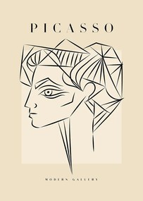 Picasso Női arc poszter ivory 100x70cm #725
