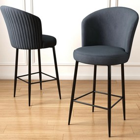 Alte Anthracite bárszék szett, 2 db, 2 db