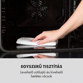 Klarstein Kalahari, beépített sütő, 2300 W, 7 funkció, fekete