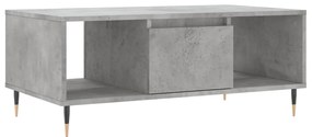 Betonszürke szerelt fa dohányzóasztal 90x50x36,5 cm