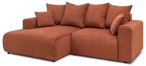 Narancssárga bársony sarokkanapé Enjoy – Bobochic Paris