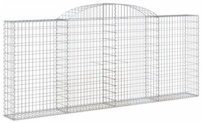 7 db íves horganyzott vas gabion kosár 300x30x120/140 cm