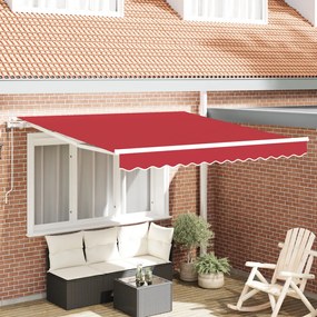 Automatikus Behúzható Napellenző Piros 350x250 cm