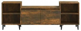 füstös tölgy színű szerelt fa TV-szekrény 160x35x55 cm