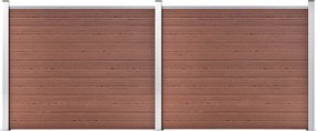 vidaXL barna WPC kerítéspanelszett 353 x 146 cm