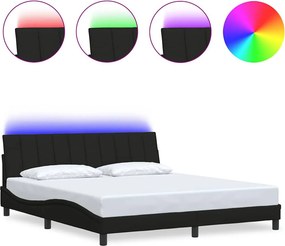vidaXL fekete szövet ágykeret matrac nélkül Hanko 180 x 200 cm