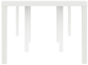 Kerti Asztal Fehér 200x100x73 cm Poli Rattan