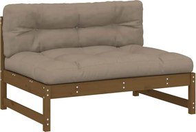 vidaXL mézbarna tömör fenyőfa középső kanapé 120 x 80 cm