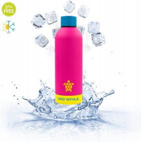 Palack 0,5L Kamai Gio Style, rozsdamentes acél, rózsaszín