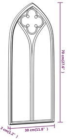 homokszínű vas tükör beltéri használatra 70 x 30 cm