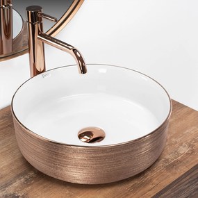 Pultos mosdókagyló Rea Sami Brush Rose Gold