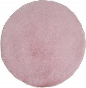 Rabbit kerek szőnyeg 160cm, plüss rózsaszín nyuszi szőrme
