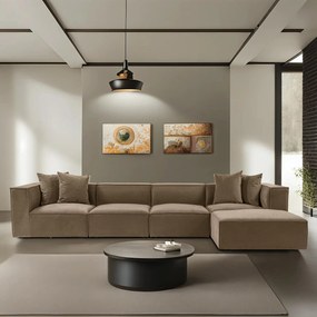 Sarokkanapé Sora (L1-O1-O1-1R-POUFFE ) - Barna