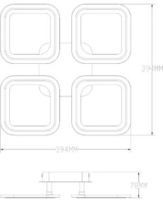 Zuma Line MS232040R-WH-LED Dimmelhető lámpa STELLAR LED/30W/230V 3000-6000K fehér + távirányító