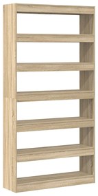 Könyvespolc Sonoma tölgy Mérnöki fa 100 x 30 x 198 cm Polcozás