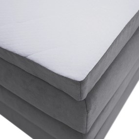 Boxspring ágy, 180x200, szürke, APRIL