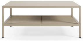 Krémszínű fém dohányzóasztal 60x100 cm Fayna – Marckeric