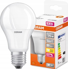 Led izzó E27 A60 10,5W 2700K szabályozható Osram