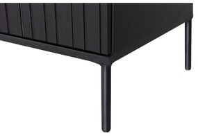 Fekete borovi fenyő TV-állvány 150x56x44 cm Gravure – WOOOD