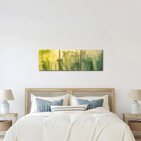 Kép - Részlet a tavaszi ködös természetből (órával) (90x30 cm)