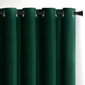 Sötétzöld bársony dimout (részleges sötétítő) függöny 140x245 cm Eyelets – Restilo
