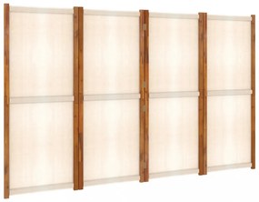 fehér 4 paneles térelválasztó 280x180 cm