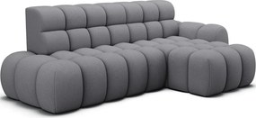 Szürke kinyitható sarokkanapé (jobb oldali-heverő résszel) Ceedro – ELTAP