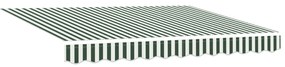 Zöld és fehér behúzható napellenző 350x250 cm