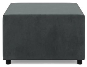 Zeus puff, bársony, 70x70, szürke