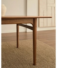 Bővíthető étkezőasztal hosszabbító asztallappal, diófa dekorral 100x200 cm Elan – Kave Home