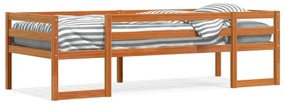 viaszbarna tömör fenyőfa gyerekágykeret 80 x 200 cm