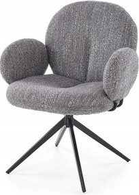 Szürke kárpitozott forgó szék étkező nappali fésülködőasztal K568