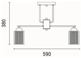 Felületre szerelhető csillár  5xE27/60W/230V